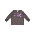 thumbnail image 1 of Inktastic Fourth of July USA Red, White, and Blue Boys or Girls Long Sleeve Toddler T-Shirt, 1 of 5