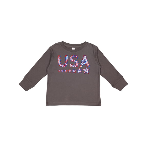 Inktastic Fourth of July USA Red, White, and Blue Boys or Girls Long Sleeve Toddler T-Shirt