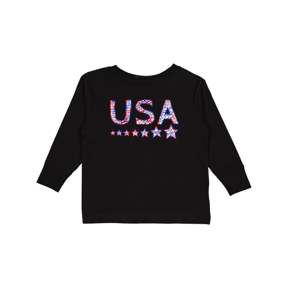 Inktastic Fourth of July USA Red, White, and Blue Boys or Girls Long Sleeve Toddler T-Shirt