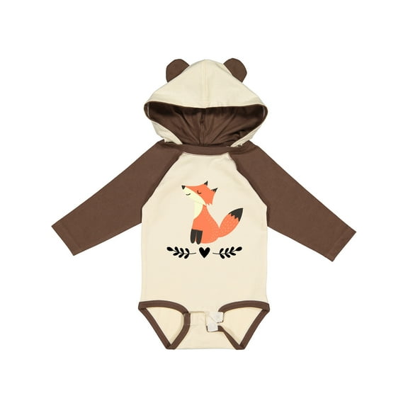 Inktastic Fox for Girls Woodland Animal Girls Long Sleeve Baby Bodysuit