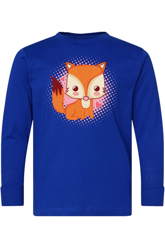 Fox Girl Cute Woodland Animal Long Sleeve Youth T-Shirt