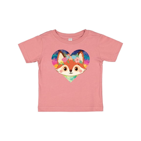 Inktastic Fox Lover Heart Cute for Girls Girls Baby T-Shirt