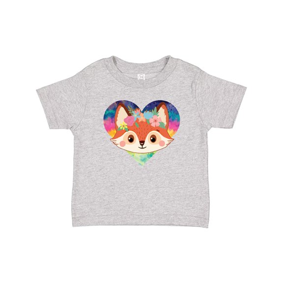 Inktastic Fox Lover Heart Cute for Girls Girls Baby T-Shirt