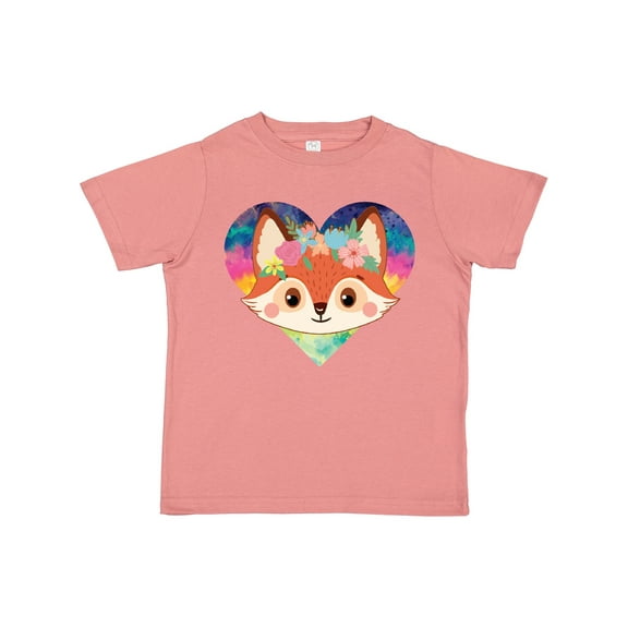 Inktastic Fox Lover Heart Cute for Girls Girls Toddler T-Shirt
