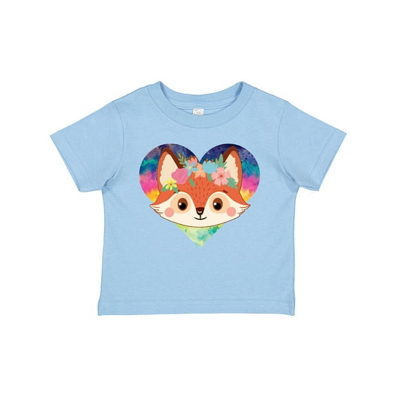 Inktastic Fox Lover Heart Cute for Girls Girls Toddler T-Shirt