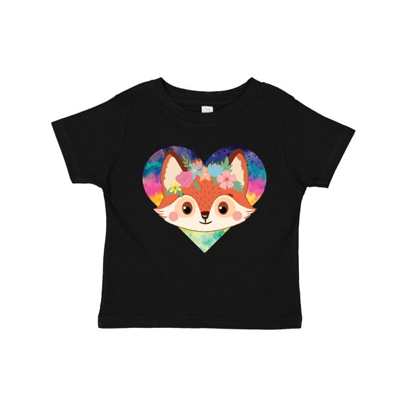 Inktastic Fox Lover Heart Cute for Girls Girls Toddler T-Shirt