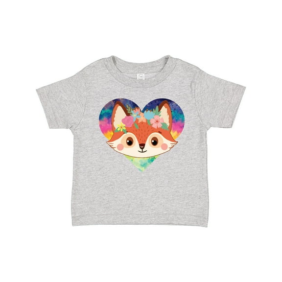 Inktastic Fox Lover Heart Cute for Girls Girls Toddler T-Shirt