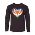 thumbnail image 1 of Inktastic Fox Lover Heart Cute for Girls Long Sleeve Youth T-Shirt, 1 of 5