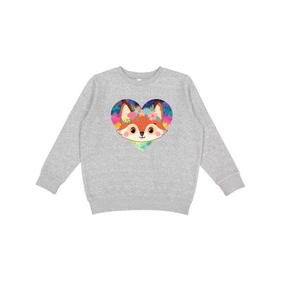 Inktastic Fox Lover Heart Cute for Girls Youth Sweatshirt