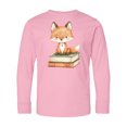thumbnail image 1 of Inktastic Fox and Books Long Sleeve Youth T-Shirt, 1 of 5