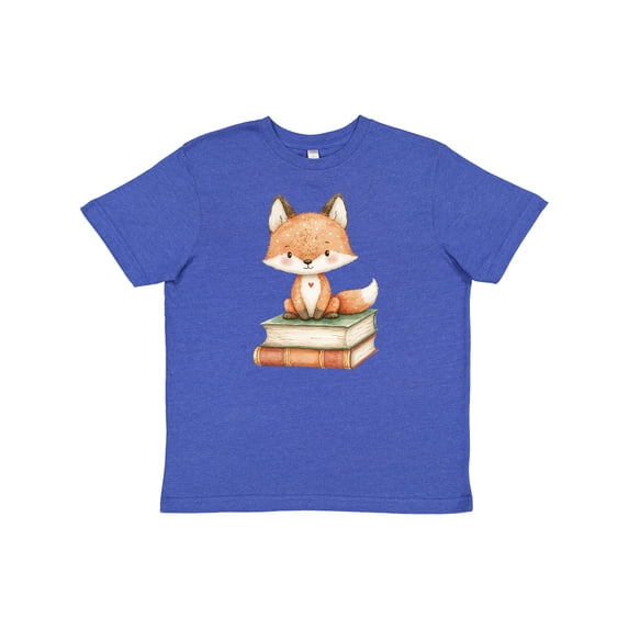 Inktastic Fox and Books Youth T-Shirt