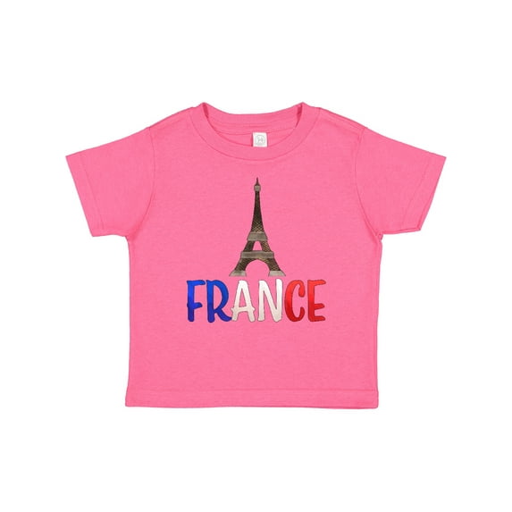 Inktastic France Eiffel Tower Flag in Text Boys or Girls Baby T-Shirt