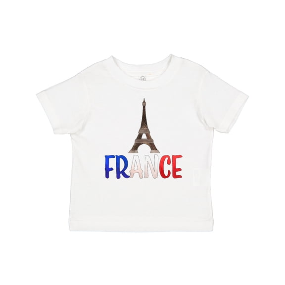 Inktastic France Eiffel Tower Flag in Text Boys or Girls Baby T-Shirt