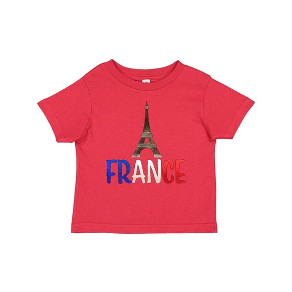 Inktastic France Eiffel Tower Flag in Text Boys or Girls Baby T-Shirt