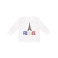 thumbnail image 1 of Inktastic France Eiffel Tower Flag in Text Boys or Girls Long Sleeve Toddler T-Shirt, 1 of 5