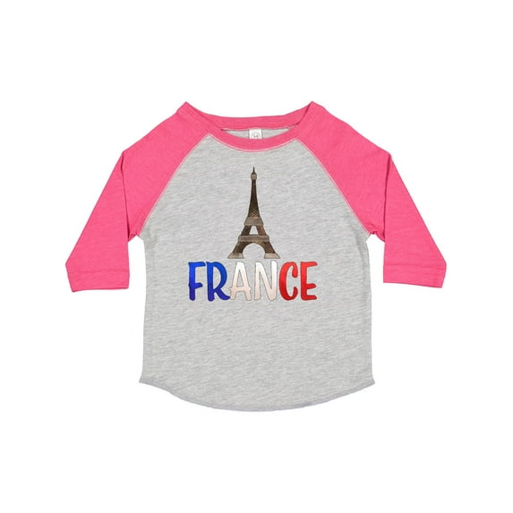 Inktastic France Eiffel Tower Flag in Text Boys or Girls Toddler T-Shirt