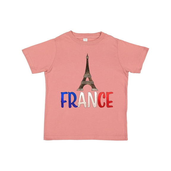 Inktastic France Eiffel Tower Flag in Text Boys or Girls Toddler T-Shirt