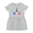 thumbnail image 1 of Inktastic France Eiffel Tower Flag in Text Girls Toddler Dress, 1 of 5
