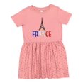 thumbnail image 1 of Inktastic France Eiffel Tower Flag in Text Girls Toddler Dress, 1 of 5