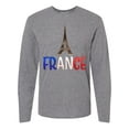 thumbnail image 1 of Inktastic France Eiffel Tower Flag in Text Long Sleeve T-Shirt, 1 of 5