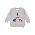 thumbnail image 1 of Inktastic France Eiffel Tower Flag in Text Toddler Sweatshirt, 1 of 4