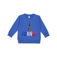 thumbnail image 1 of Inktastic France Eiffel Tower Flag in Text Toddler Sweatshirt, 1 of 4