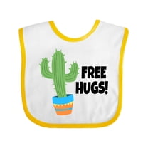 Inktastic Free Hugs with Cactus Plant Boys or Girls Baby Bib