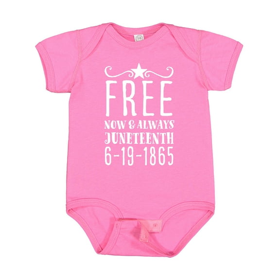 Inktastic Free- Now and Always- Juneteenth 6-19-1865 Boys or Girls Baby Bodysuit