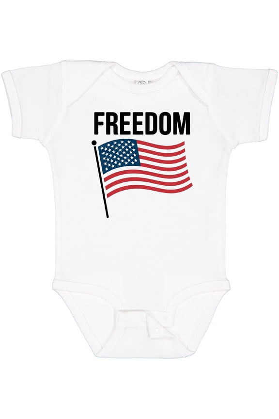 Freedom American Flag Boys or Girls Baby Bodysuit