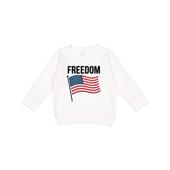 Inktastic Freedom American Flag Toddler Sweatshirt