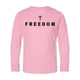 thumbnail image 1 of Inktastic Freedom with Cross Long Sleeve Youth T-Shirt, 1 of 5