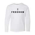 thumbnail image 1 of Inktastic Freedom with Cross Long Sleeve Youth T-Shirt, 1 of 5