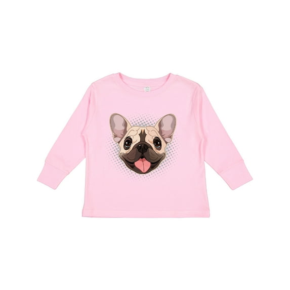 Inktastic French Bulldog Dog Boys or Girls Long Sleeve Toddler T-Shirt