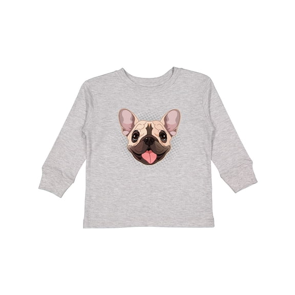 Inktastic French Bulldog Dog Boys or Girls Long Sleeve Toddler T-Shirt