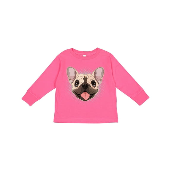 Inktastic French Bulldog Dog Boys or Girls Long Sleeve Toddler T-Shirt