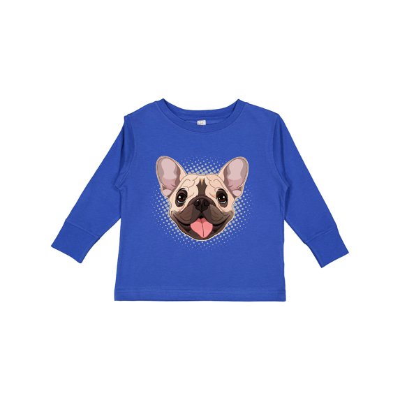 Inktastic French Bulldog Dog Boys or Girls Long Sleeve Toddler T-Shirt