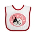 thumbnail image 1 of Inktastic French Bulldog Dog Girls Baby Bib, 1 of 4
