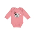 thumbnail image 1 of Inktastic French Bulldog Dog Girls Long Sleeve Baby Bodysuit, 1 of 5