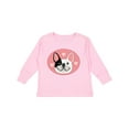 thumbnail image 1 of Inktastic French Bulldog Dog Girls Long Sleeve Toddler T-Shirt, 1 of 5