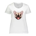 thumbnail image 1 of Inktastic French Bulldog Dog Women's Plus Size T-Shirt, 1 of 5