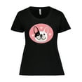 thumbnail image 1 of Inktastic French Bulldog Dog Women's Plus Size T-Shirt, 1 of 5