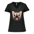 thumbnail image 1 of Inktastic French Bulldog Dog Women's Plus Size V-Neck T-Shirt, 1 of 5
