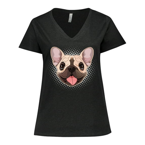Inktastic French Bulldog Dog Women's Plus Size V-Neck T-Shirt