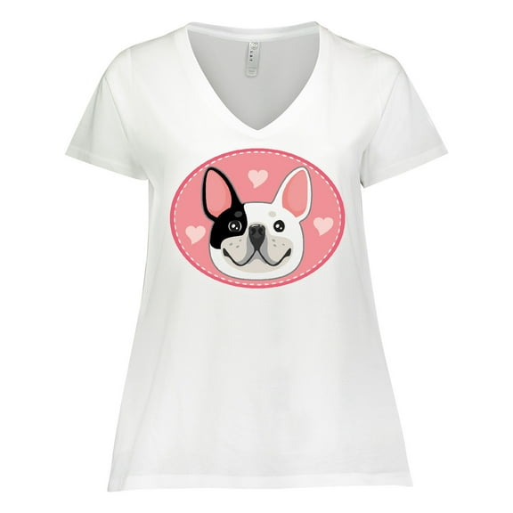 Inktastic French Bulldog Dog Women's Plus Size V-Neck T-Shirt