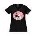 thumbnail image 1 of Inktastic French Bulldog Dog Women's Plus Size V-Neck T-Shirt, 1 of 5