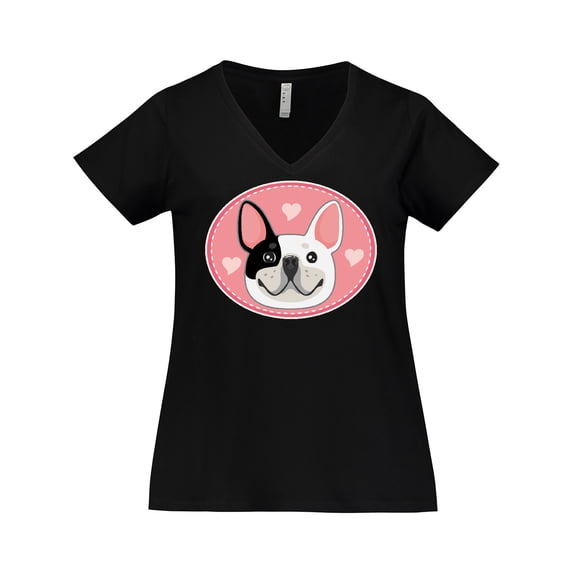 Inktastic French Bulldog Dog Women's Plus Size V-Neck T-Shirt