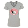 thumbnail image 1 of Inktastic French Bulldog Dog Women's V-Neck T-Shirt, 1 of 5