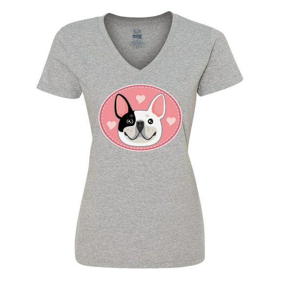Inktastic French Bulldog Dog Women's V-Neck T-Shirt