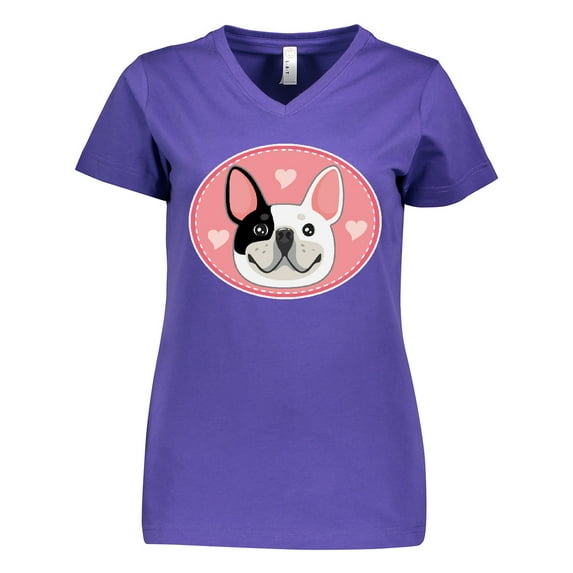 Inktastic French Bulldog Dog Women's V-Neck T-Shirt