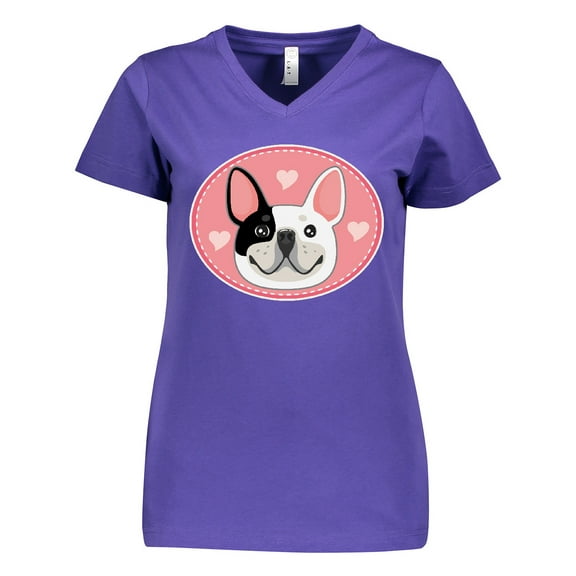 Inktastic French Bulldog Dog Women's V-Neck T-Shirt